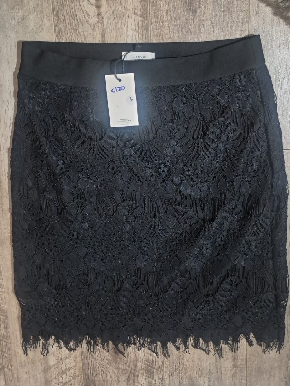 Black Lace Pencil Skirt